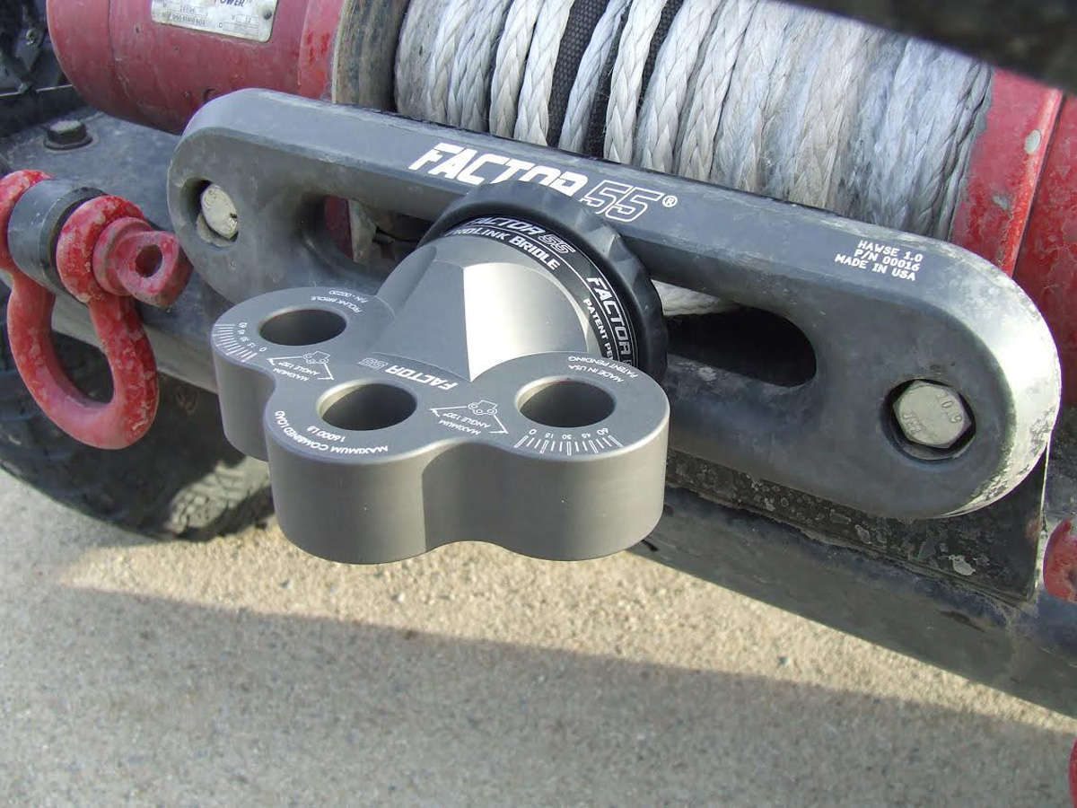 Factor 55 ProLink Bridle - Heavy Duty Synthetic Winch Rope Shackle for Off-Road Recovery & Towing - Gray - Perfect for Jeep, Truck & 4x4 Vehicle Recovery Operations