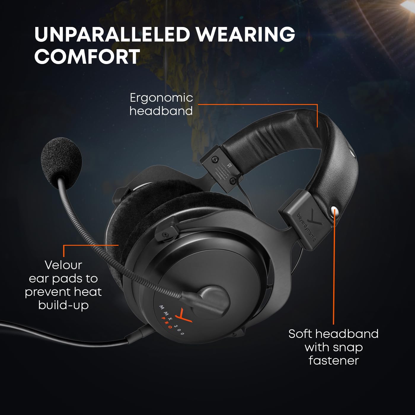 beyerdynamic MMX 300 PRO Gaming Headset - Premium Wired Headphones with Stellar.45 Driver & Condenser Mic for PC, Xbox, PS5, Nintendo Switch - Made in Germany - Perfect for Competitive Gaming & Streaming