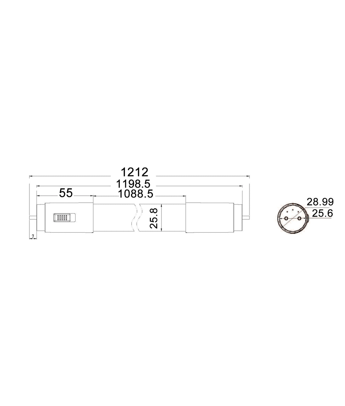 18W CCT LED Linear T8 Tube 1200mm - Dimmable Daylight & Warm White Light - Energy Saving Replacement for Fluorescent Tubes - Perfect for Offices, Warehouses & Retail Stores