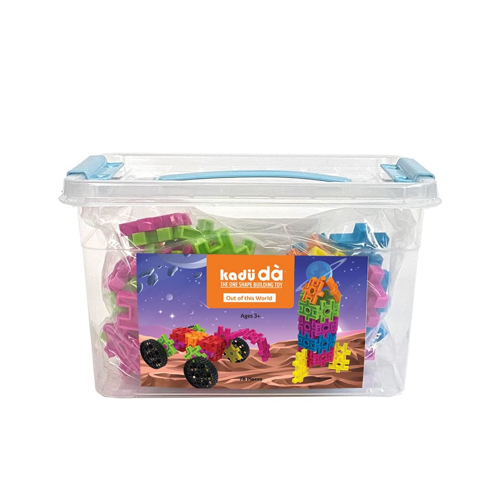 KADU DA 78-Piece STEM Building Toy Set - Interconnectable Construction Blocks for Open-Ended & Imaginative Play | Perfect for Kids' STEAM Learning, Creative Development & Classroom Activities