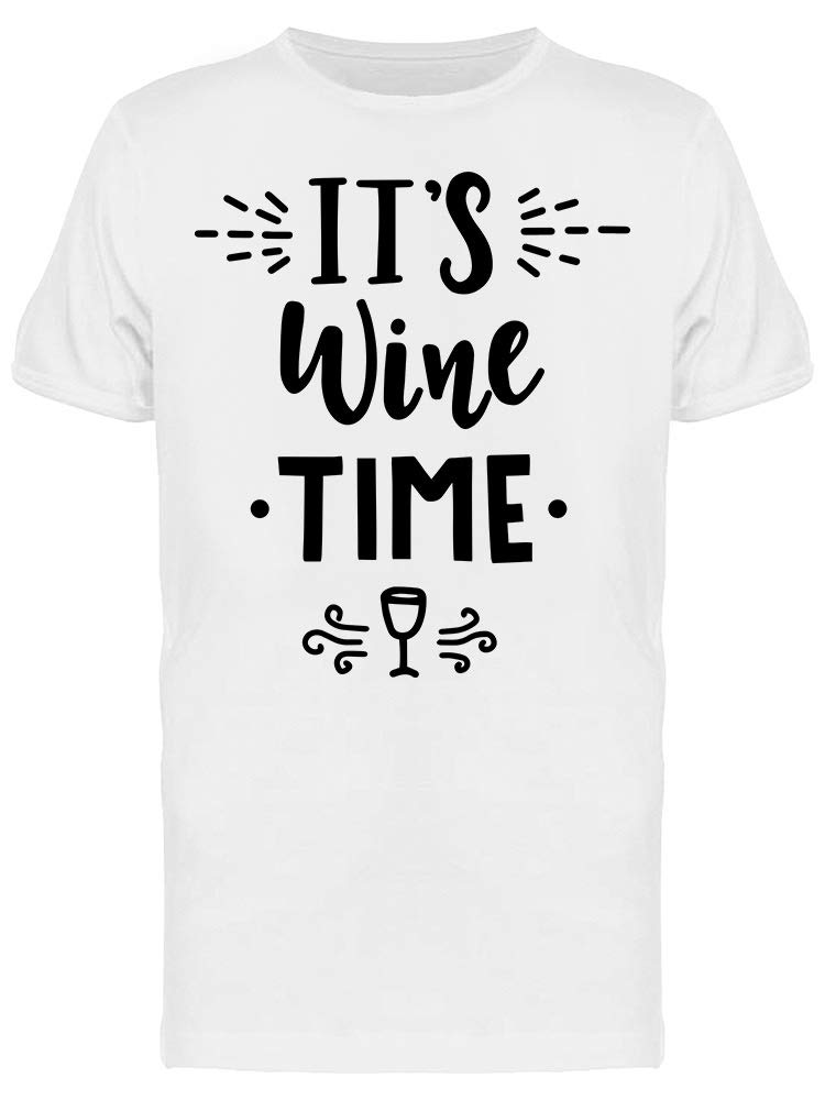 Hand Drawn Wine Time Graphic T-Shirt for Men - Casual Wear, Parties & Gifts for Wine Lovers