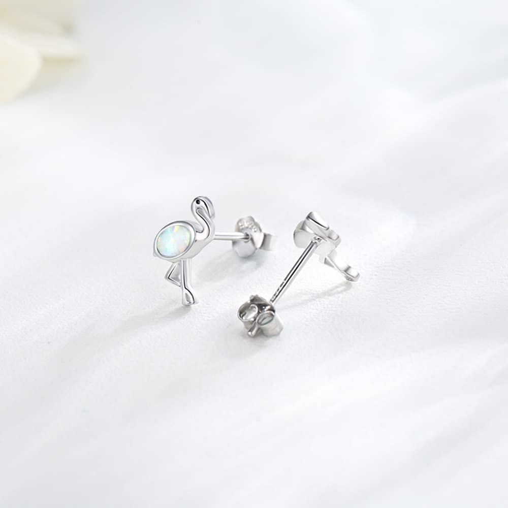 925 Sterling Silver Opal Animal Stud Earrings for Sensitive Ears | Hypoallergenic Jewelry Gifts for Women & Girls | Birthday, Anniversary, Christmas Gift Idea
