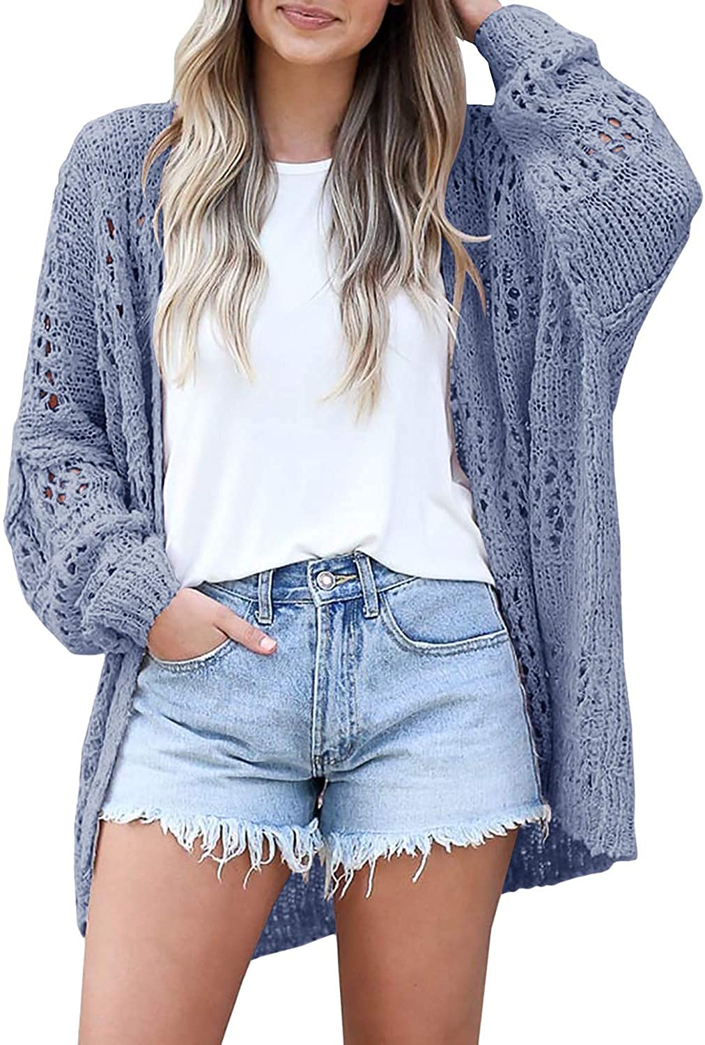 Lightweight Summer Cardigan for Women - Breathable Crochet Knit Sweater | Perfect for Spring & Summer Outfits, Beach Cover-Up, and Casual Wear