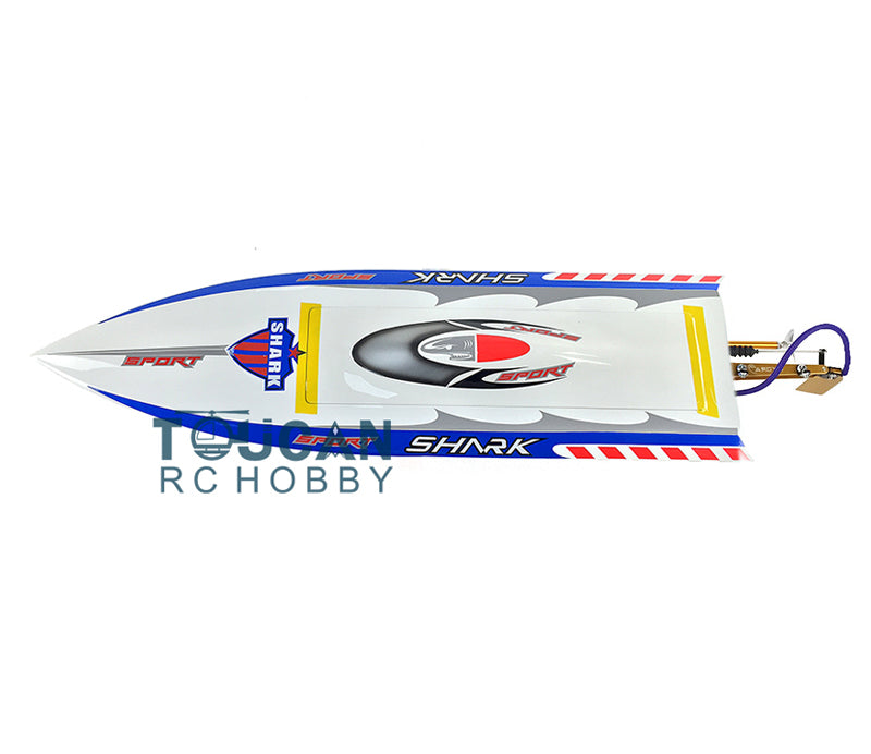 H750 Fiber Glass Blue Electric RC Racing Boat with Motor, Servo & ESC - DIY Model Kit (750x210x120mm, 65-75km/h) - Perfect for Ponds, Lakes & Competitive Racing - Gift for Hobbyists & RC Enthusiasts