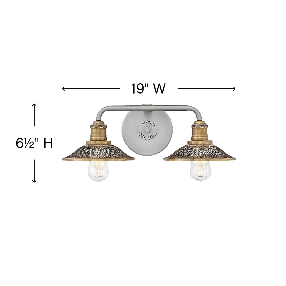 Industrial Style 2-Light Bathroom Vanity Light Fixture - 19