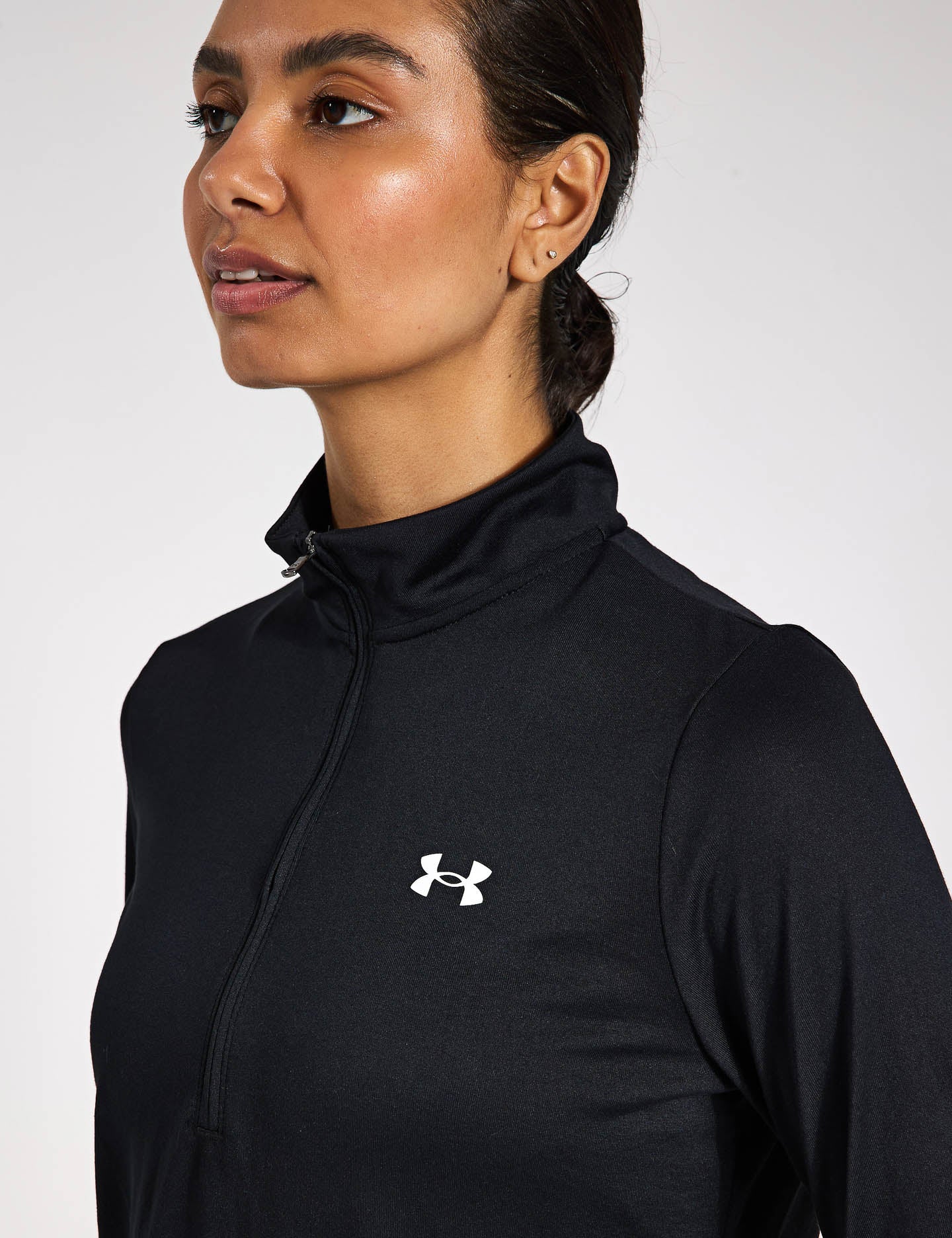 UA Tech 1/2 Zip Pullover - Black & White Performance Shirt for Men & Women | Gym Workout, Running & Outdoor Activities