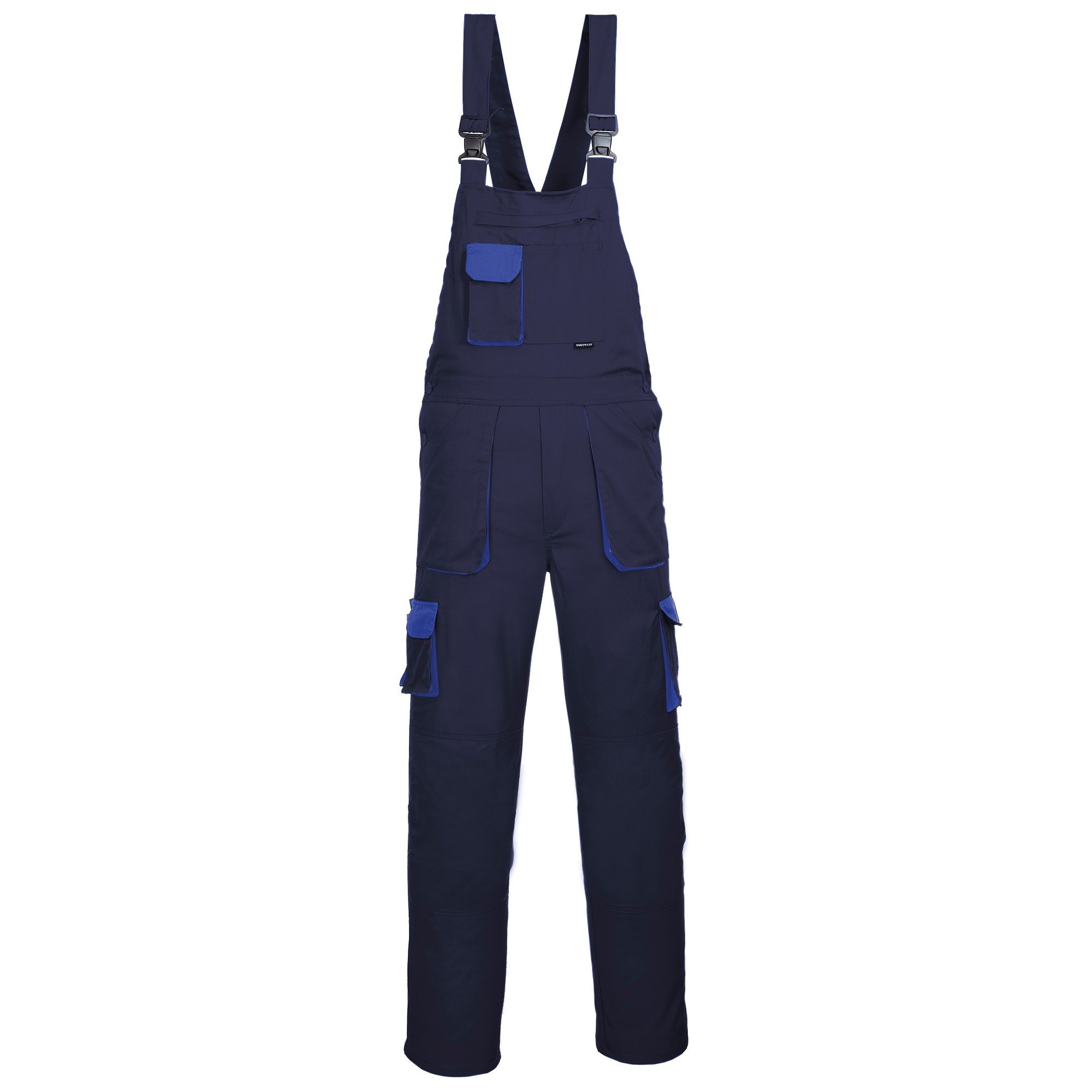 Portwest Contrast Bib & Brace Workwear Set - 2 Pack | Durable Overalls for Construction, Farming & Industrial Work | Heavy Duty Workwear for Men & Women