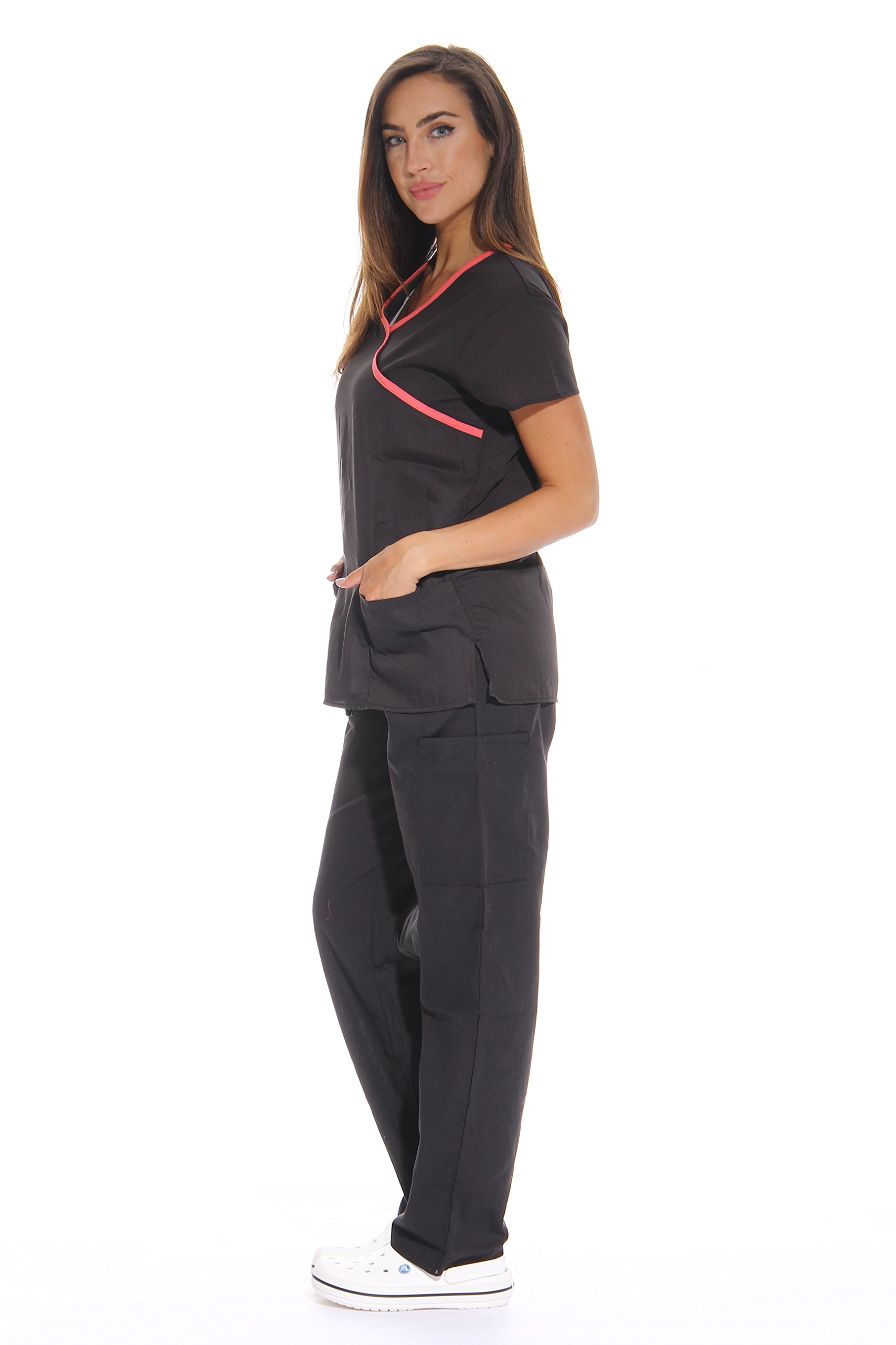 Just Love Women's Mock Wrap Tops & Pants Sets - Stylish & Comfortable Outfits for Work, Date Night & Casual Wear