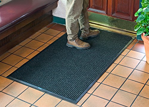 Waterhog Classic Bordeaux 4' x 6' Floor Mat - Non-Slip Indoor/Outdoor Doormat for Entryway, Patio, Garage - Durable Water Absorbent Rug for High Traffic Areas