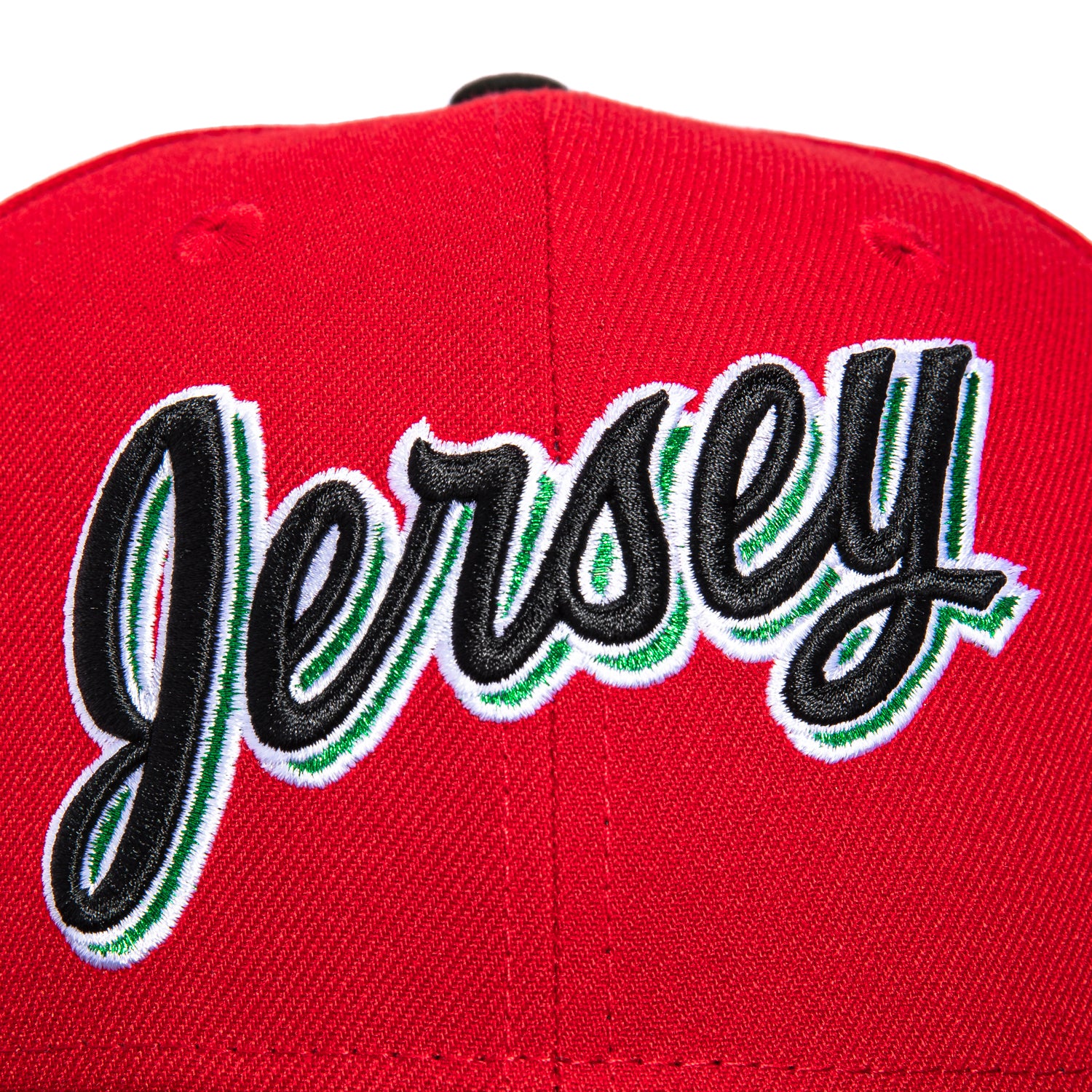 New Era 59Fifty New Jersey Devils 10th Anniversary Patch Script Hat - Red & Black Snapback Cap for Men - Official NHL Hockey Fan Gear for Games & Streetwear