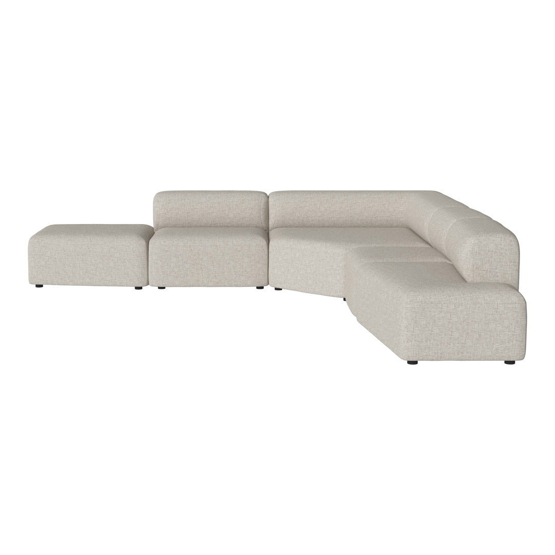 Modern Angle Corner Sofa with Open End & Chaise Lounge - Perfect for Living Room, Family Room or Apartment Relaxation