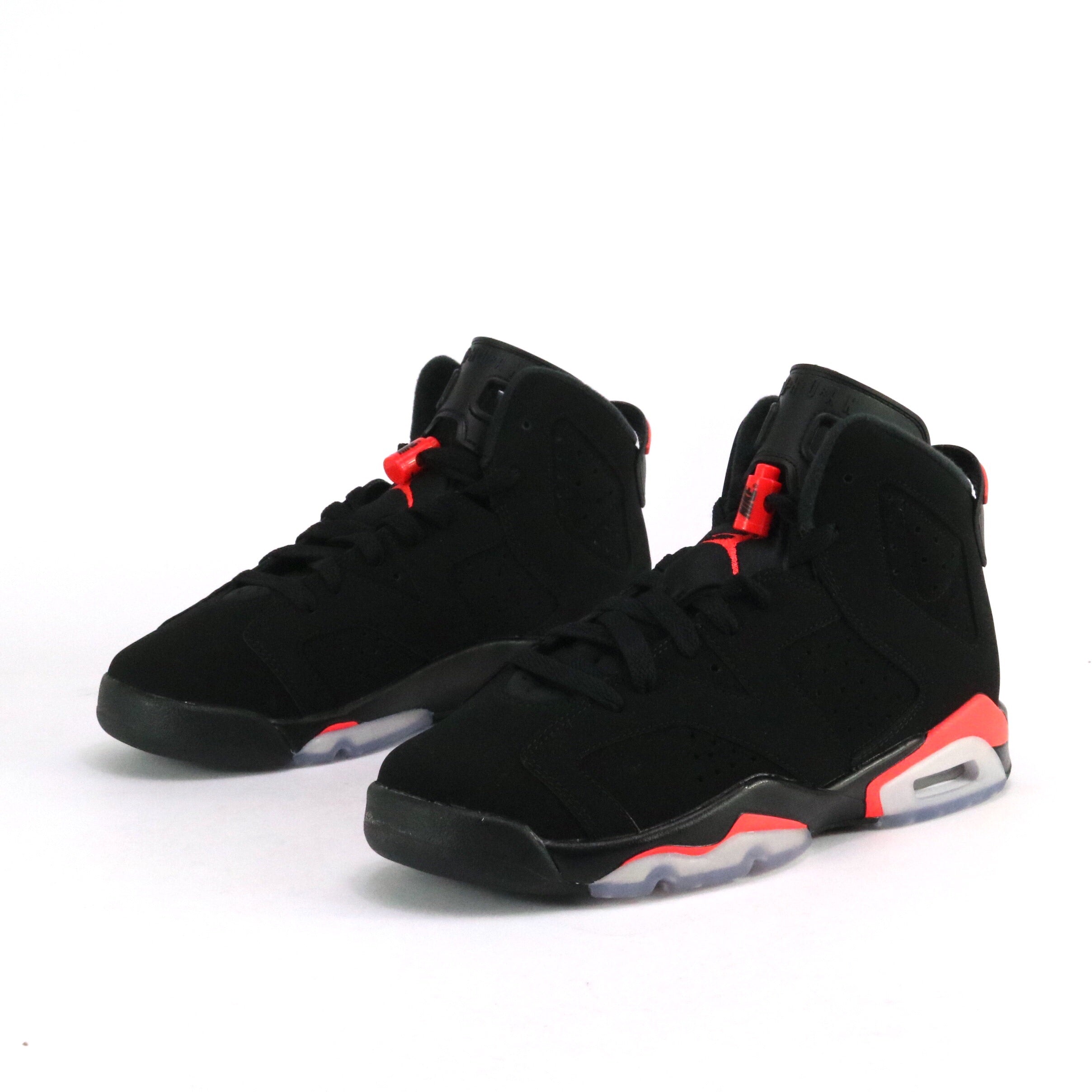 Air Jordan 6 Retro 2019 GS Black Infrared Basketball Shoes for Women & Girls - Perfect for Streetwear, Sneaker Collection & Casual Fashion