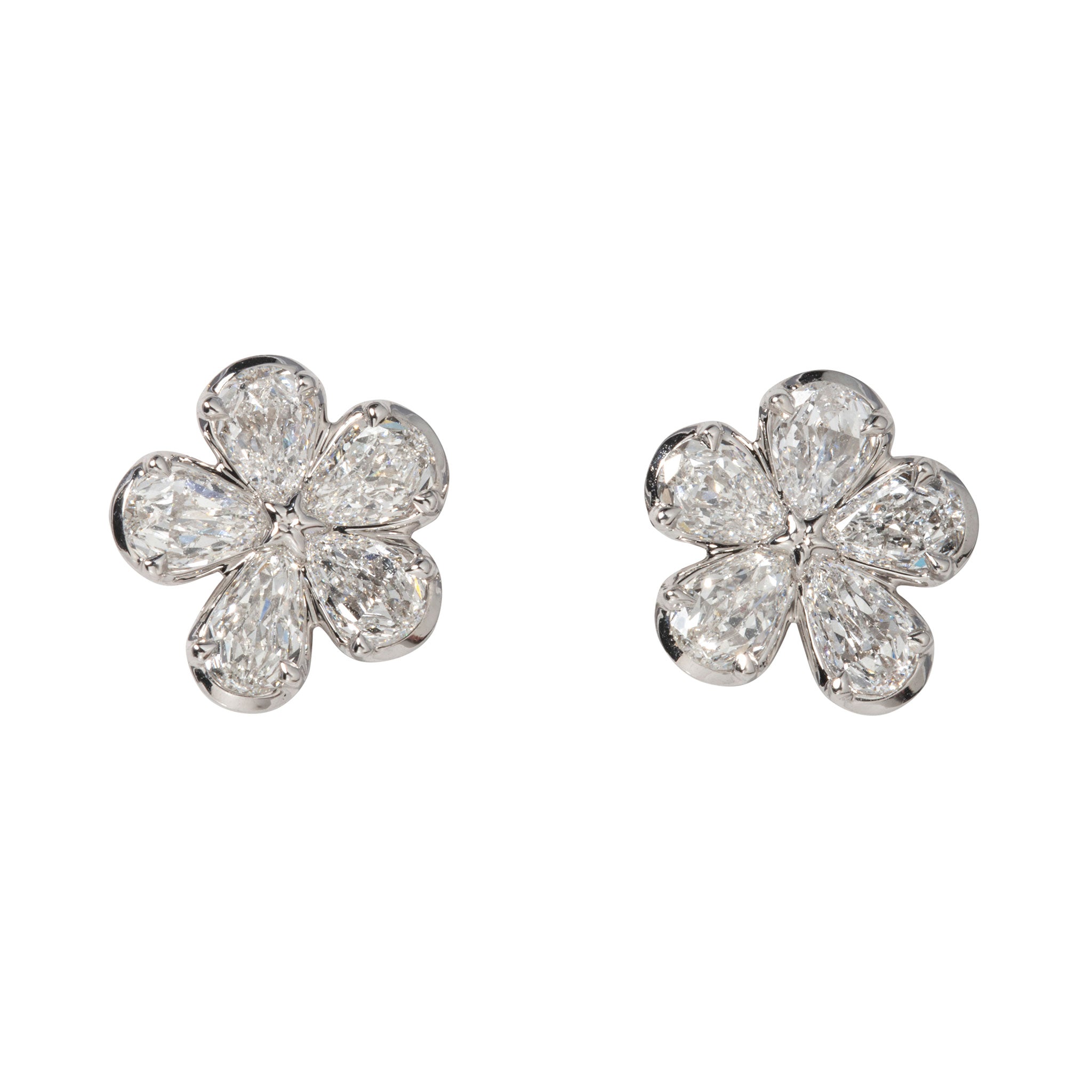 1.88ctw L’Amour Crisscut Pear Diamond Flower Earrings - Elegant Dangle Earrings for Women, Perfect for Weddings, Parties & Special Occasions