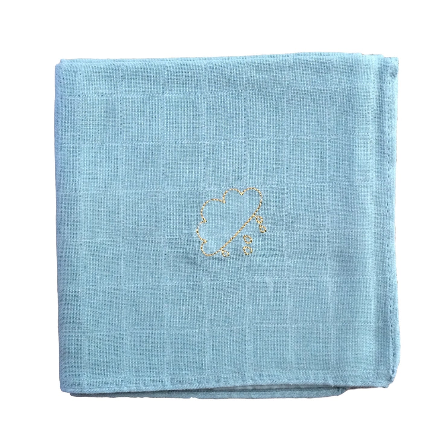 Barnabe Bleu Zinc Muslin - Soft & Breathable Baby Swaddle Blanket for Newborns, Infants & Toddlers - Perfect for Swaddling, Nursing, Stroller & Car Seat Cover