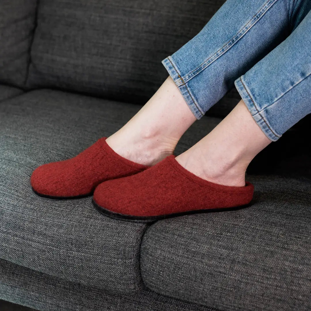 Women's Alpine Comfort Wool Slippers - Cozy Indoor/Outdoor Winter House Shoes for Women - Perfect for Home, Lounge, and Cold Weather Wear