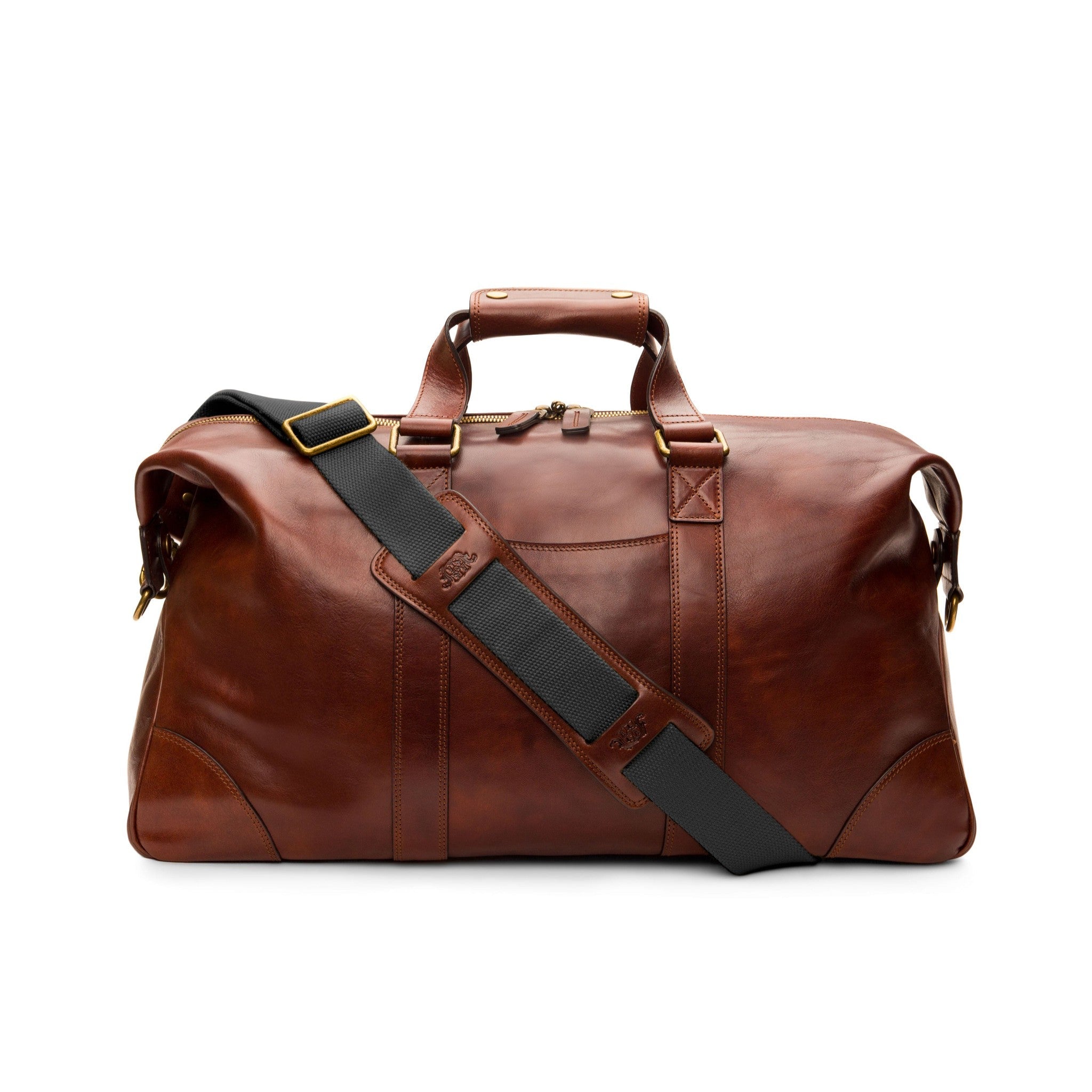 Bosca Dolce Duffle Bag - Premium Leather Travel & Gym Bag for Men & Women - Perfect for Workouts, Travel & Everyday Use
