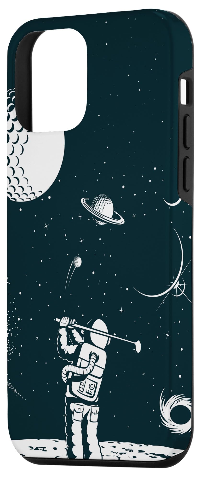 Golf Lover Astronaut Golf Club Phone Case for iPhone 12 Mini - Durable Protective Cover for Golf Enthusiasts | Perfect for Golf Courses, Driving Range & Outdoor Activities