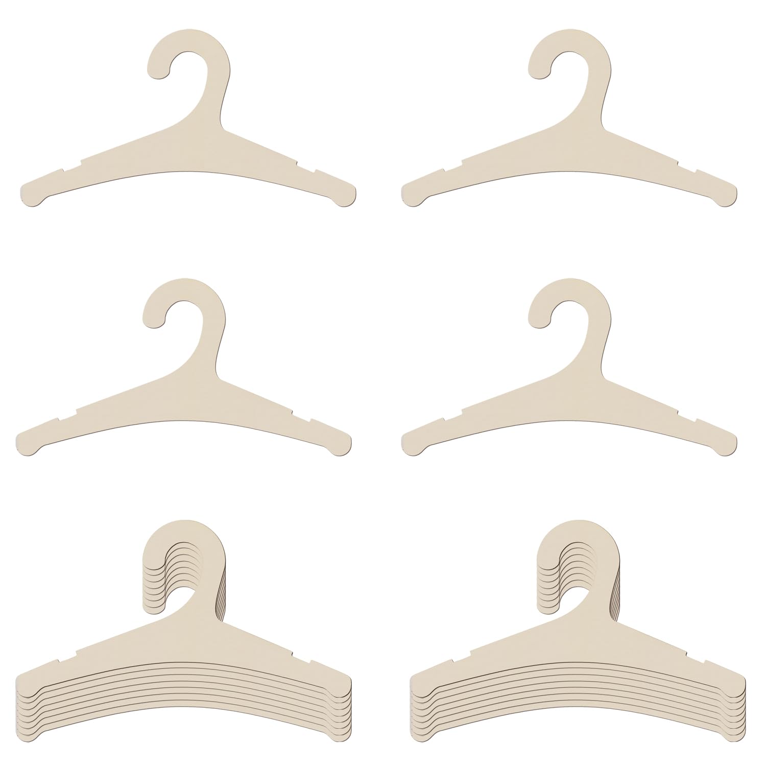 20 Pack 9 Inch Wooden Baby Hangers for Clothes - Natural Wood Infant Hangers for Nursery, Toddler & Kids Wardrobe - Perfect for Baby Shower Gifts, Closet Organization & Clothing Storage