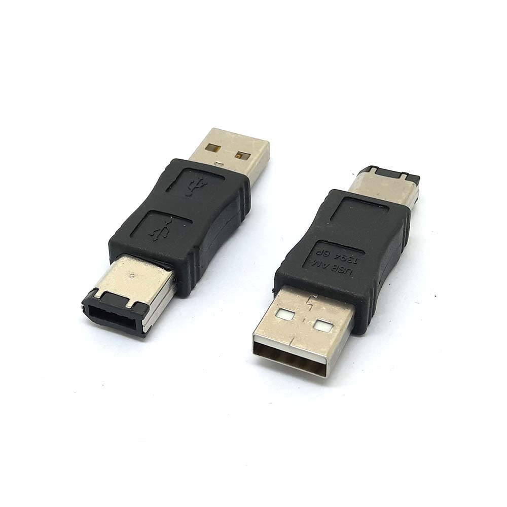 Firewire IEEE 1394 to USB Adapter - 6 Pin Male to USB A Male Converter Cable for Mac, PC, Cameras & Digital Devices - Transfer Data Between Legacy Firewire and Modern USB Devices
