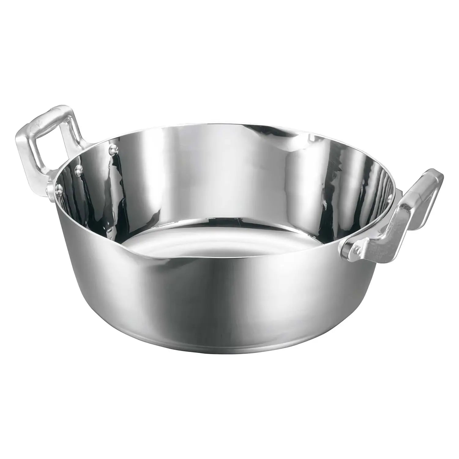 Premium Honma Seisakusho Stainless Steel Induction-Compatible Double Handle Yukihira Saucepan - Perfect for Japanese Cooking, Soups & Sauces | Restaurant-Grade Kitchen Essential