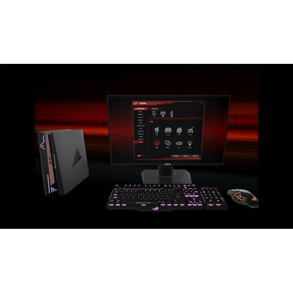 ASUS ROG GR8 II VR Gaming Desktop - Intel Core i5-7400, 3GB NVIDIA GeForce GTX 1060 | High Performance PC for VR, Esports & 4K Gaming | Compact Gaming Rig for Home & Office Setup