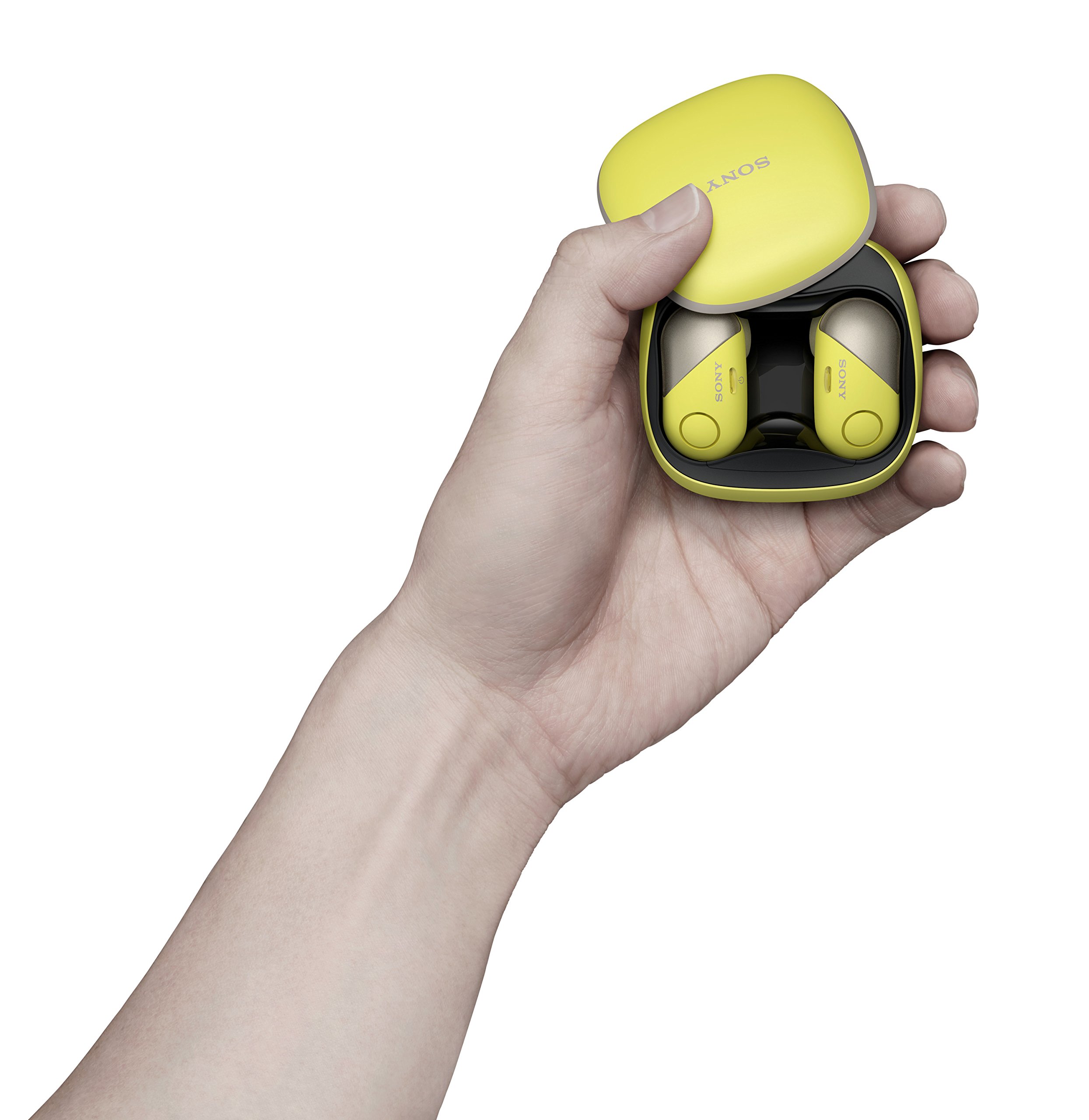 Sony WF-SP700NY Wireless Sports Earbuds - IPX4 Waterproof, Bluetooth 5.0, Secure Fit for Running, Gym & Outdoor Activities (Yellow)