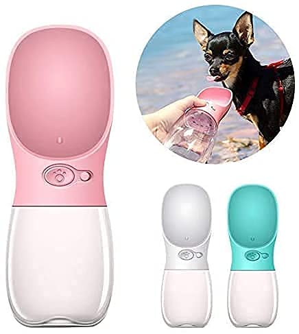 BITTZOOT Leak Proof Dog Water Bottle - 350ml Portable Pet Feeder for Walking, Hiking & Travel