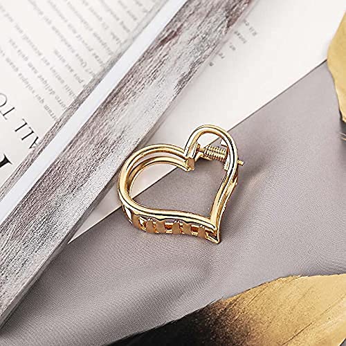 Starvis 6 Pack Medium Hollow Hair Clips - Gold Silver Bronze Metal Hair Claw Clips for Women & Girls, Minimalist Butterfly Hair Clutchers, Secure Hair Ties for Ponytails & Updos - Perfect for Work, School & Everyday Styling