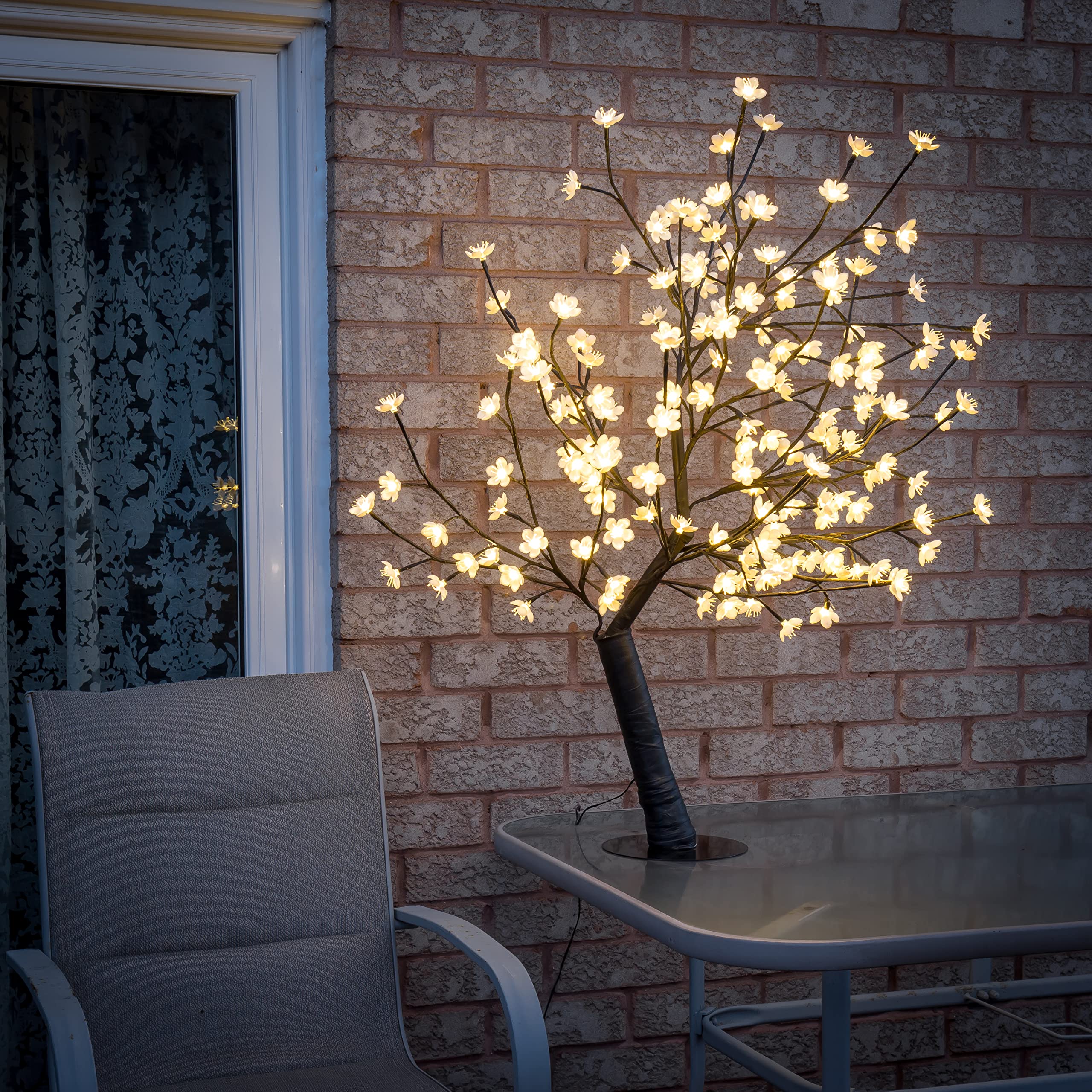 Cherry Blossom Tree with 160W LED Lights - Decorative Floral Fairy Lights for Bedroom, Wedding, Garden & Party Decor