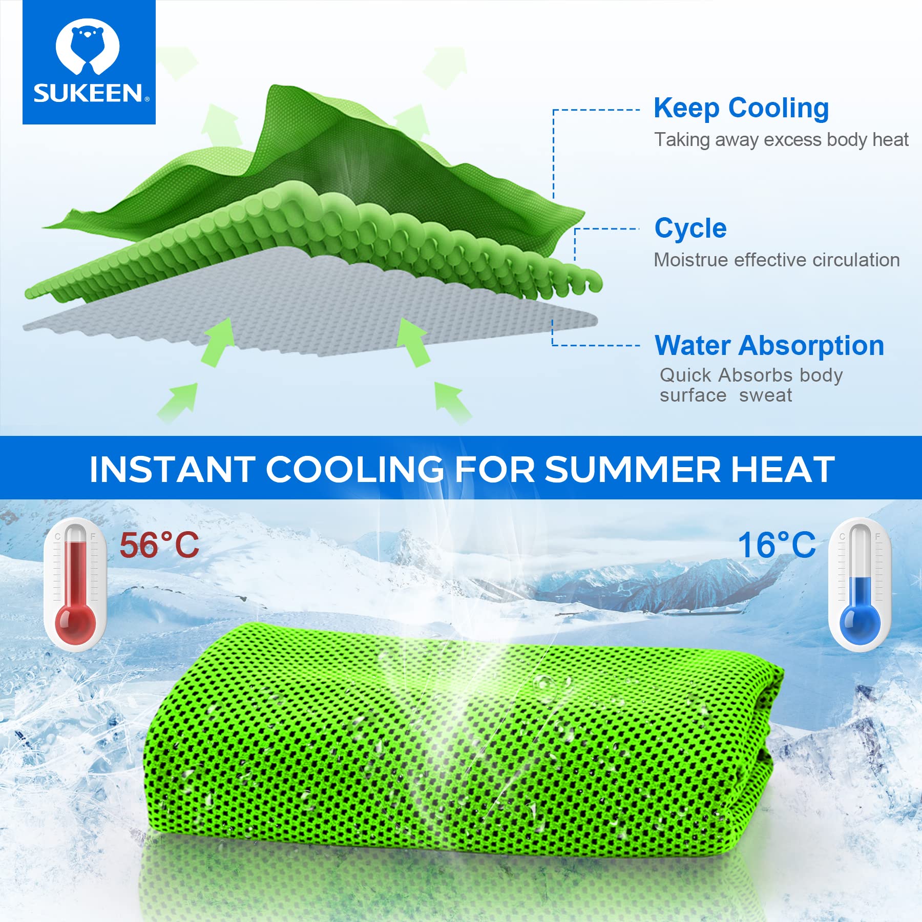 SUKEEN Instant Cooling Towel - 40