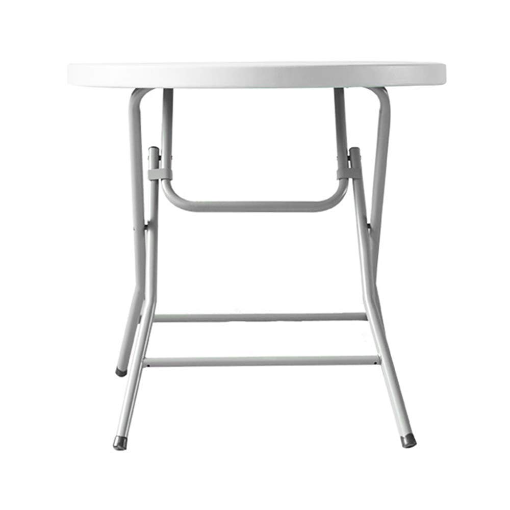 Foldable Round Table - Portable 4-Person Small Dining Table for Office, Home & Kitchen - White/Blue/Yellow - Perfect for Compact Spaces, Indoor/Outdoor Dining & Workspaces
