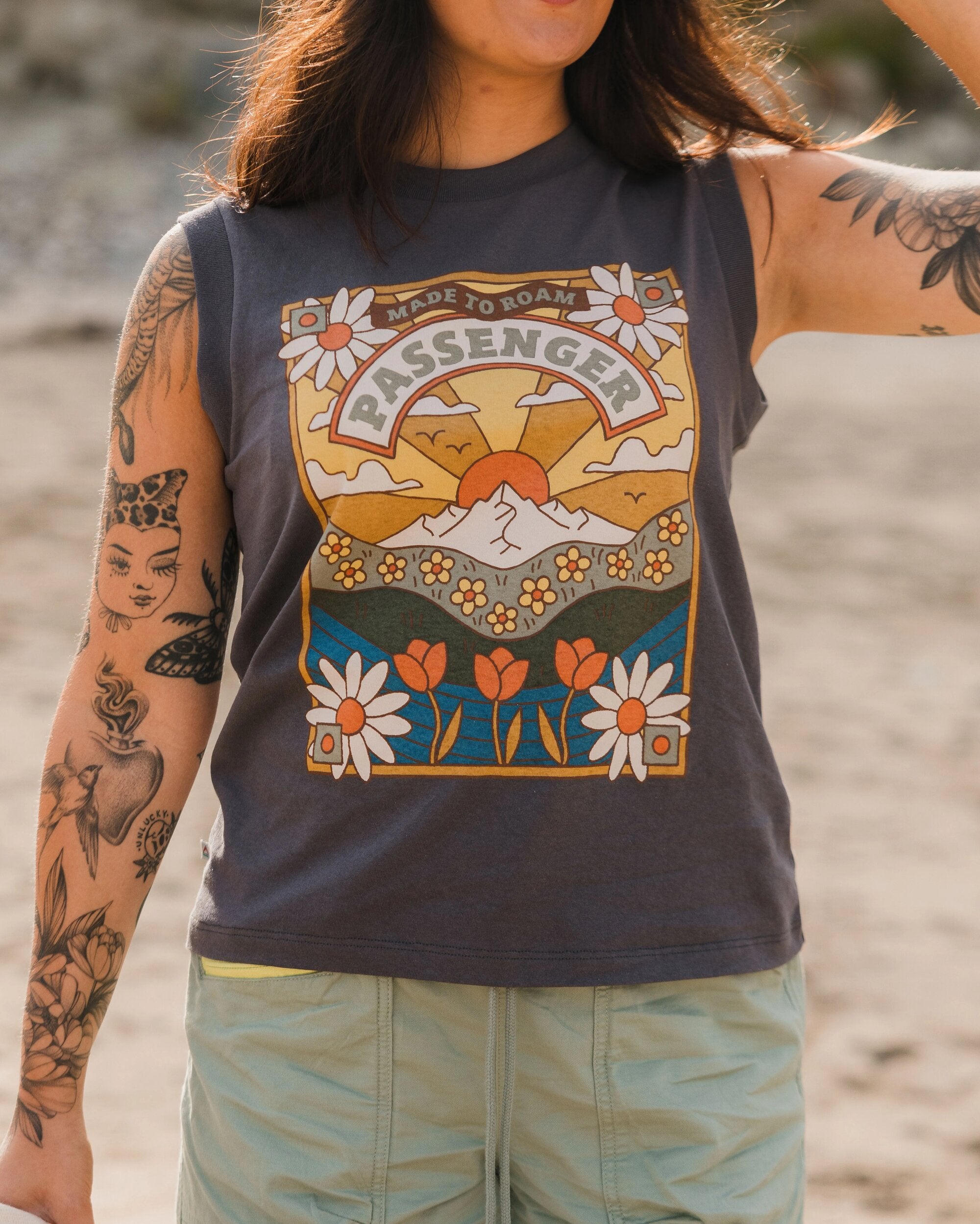 Eco-Friendly Recycled Cotton Tank Top for Women - Summer Casual Wear, Beach Outfit & Yoga Apparel