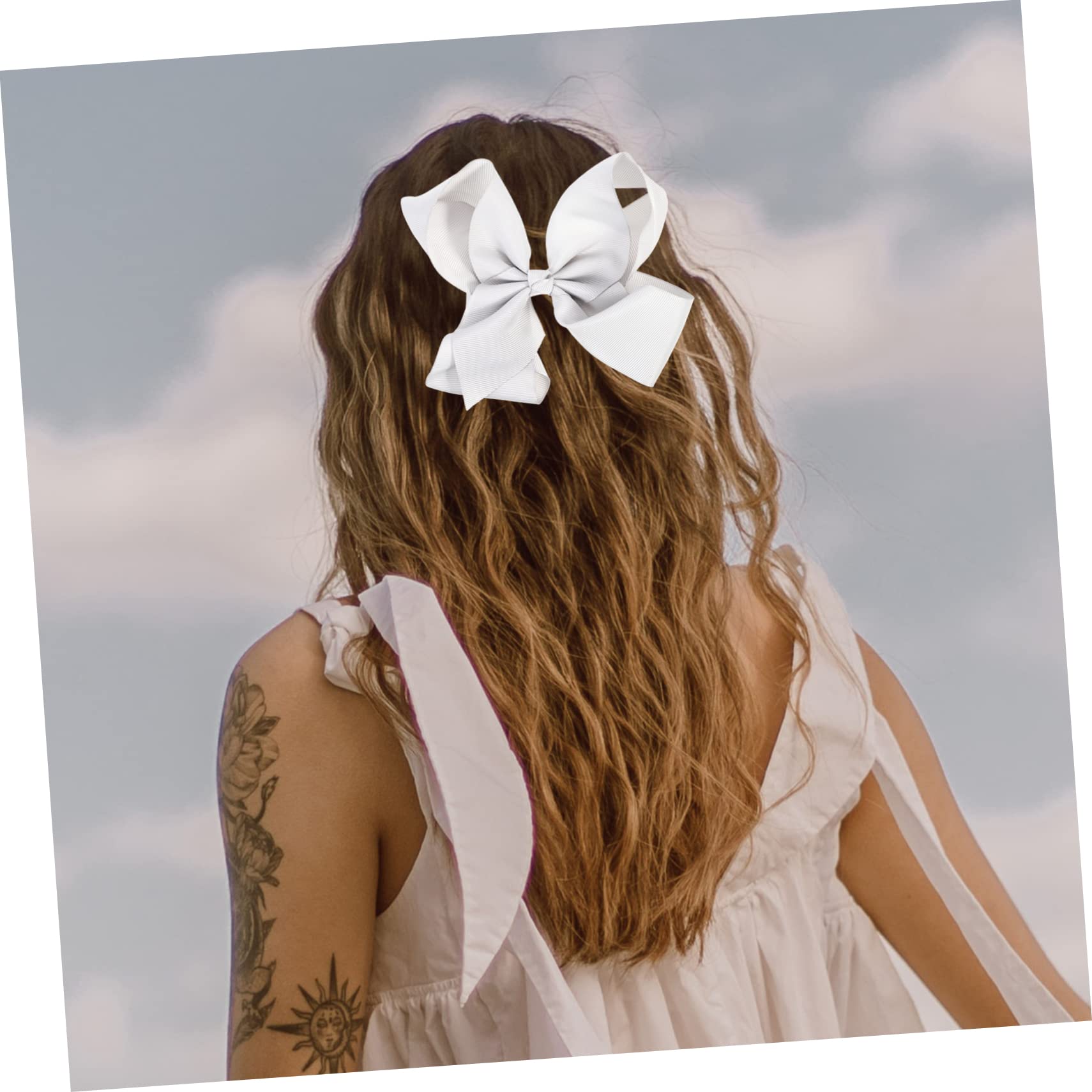 12 Pcs Christmas Hair Bows for Girls - Big Bow Hair Clips, Bobby Pins, Wedding Hair Accessories, Kids Polyester Ribbon Hair Bows - Perfect for Holidays, Parties, School & Special Occasions
