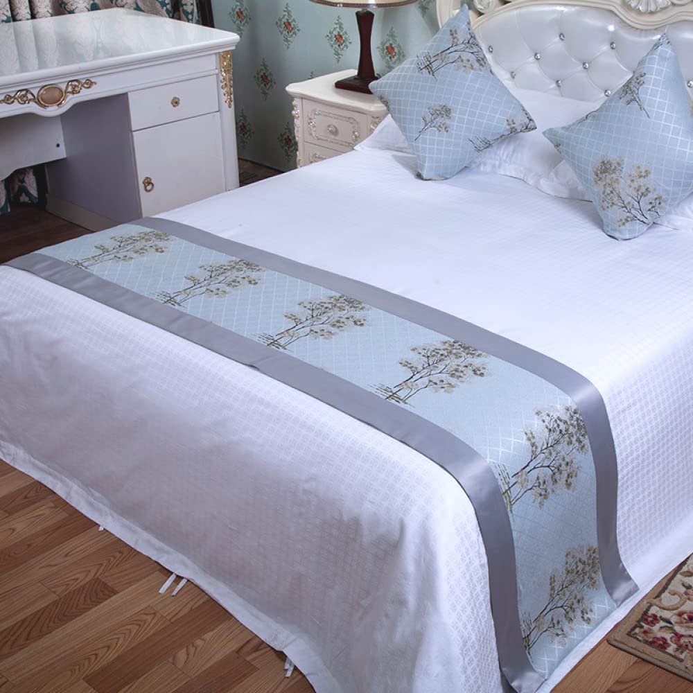 QFWMCW King Size Bed Runner Scarf - Christmas Home Decor, Bedspread Protector, Foot of Bed Throw - Perfect for Holiday Bedding & Seasonal Home Styling