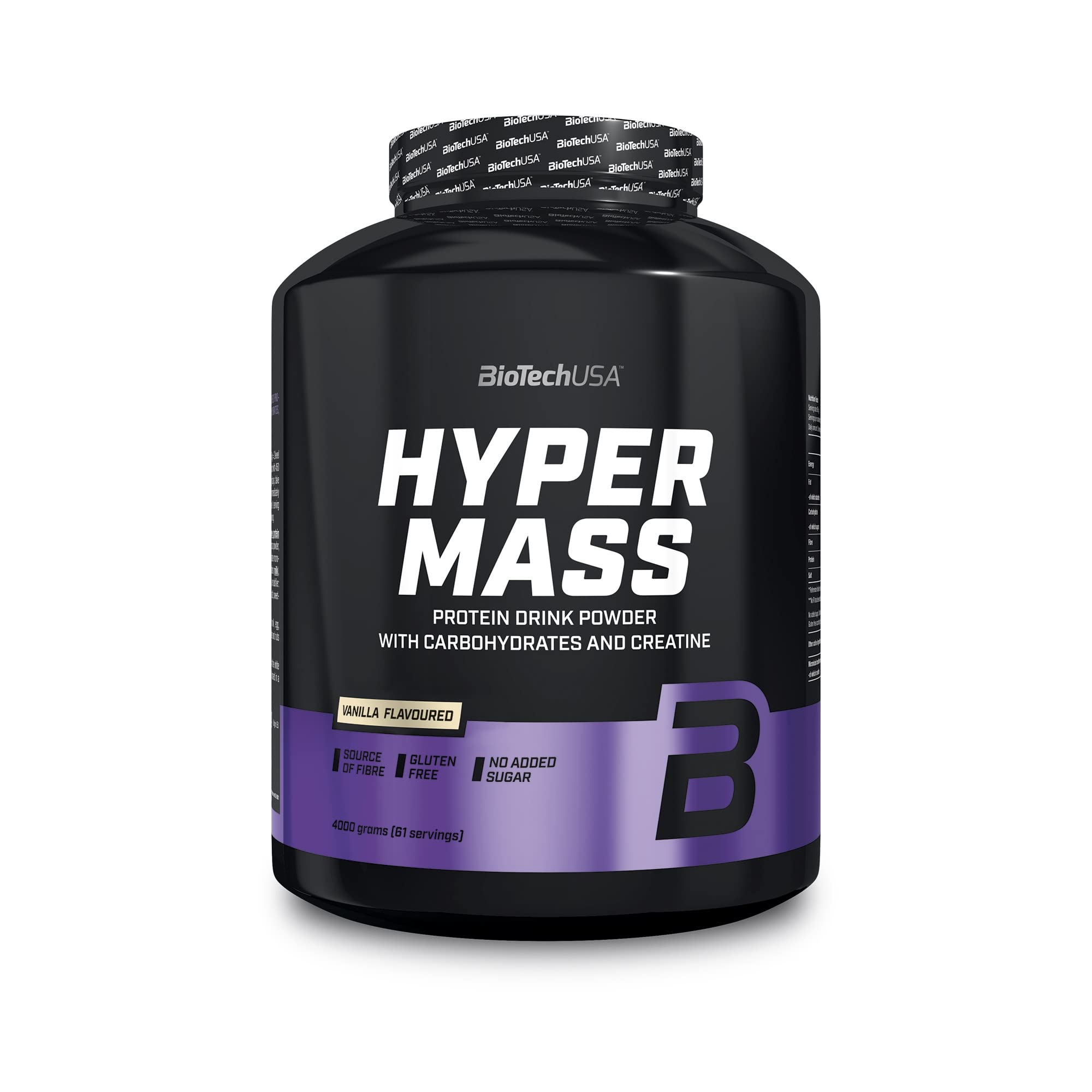 BioTechUSA Hyper Mass Gainer Protein Powder - Vanilla Flavor 4000g for Muscle Growth & Weight Gain - Post Workout Recovery Shake for Athletes & Bodybuilders