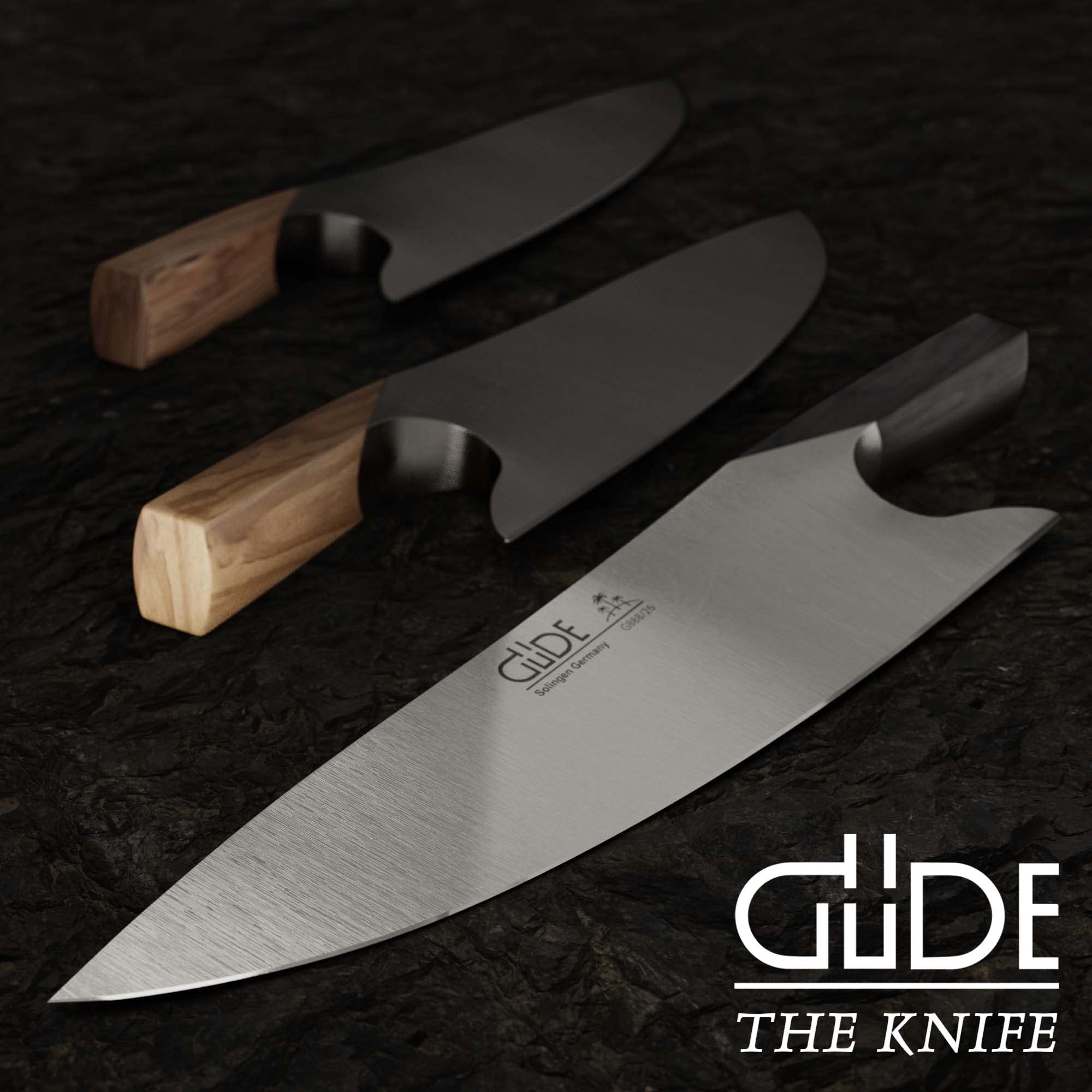 Premium Güde THE KNIFE Hand-Forged Chef's Knife 10-inch - German Solingen Craftsmanship Since 1910 - African Ironwood Handle - Razor Sharp Professional Kitchen Knife for Cooking, Slicing & Food Preparation