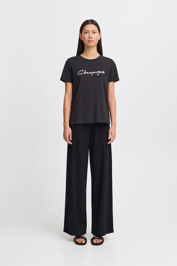 Premium Champagne T-Shirt for Men & Women - Soft Cotton Black Tee - Perfect for Casual Wear, Parties & Gifts