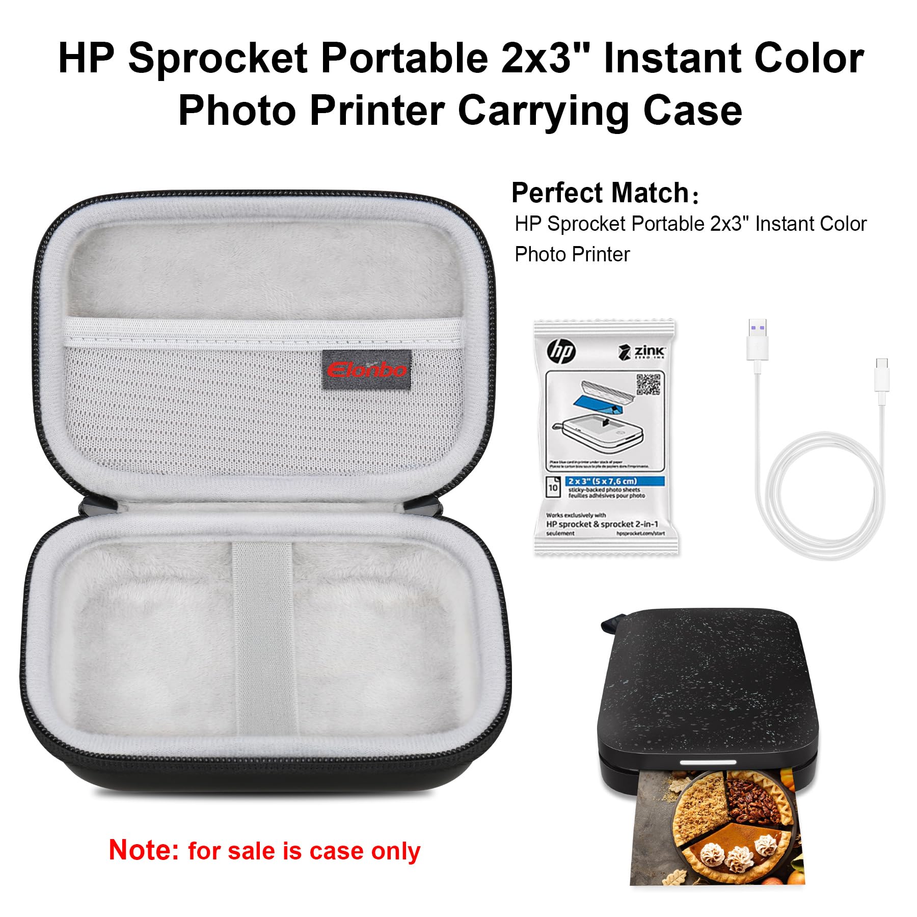 Elonbo Protective Carrying Case for HP Sprocket Portable 2x3