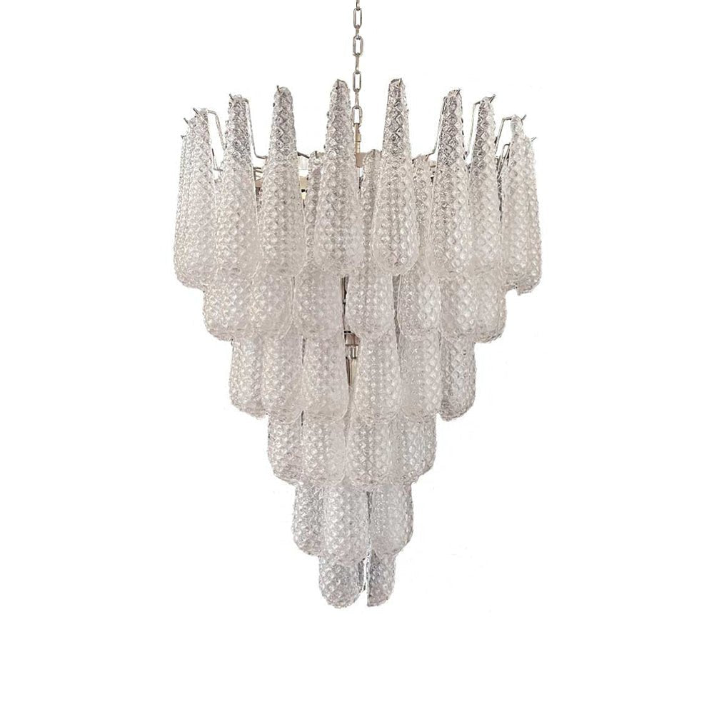 Exquisite Murano Glass Pinecone Chandelier - Handcrafted Italian Crystal Ceiling Light Fixture for Dining Room, Living Room & Bedroom Decor