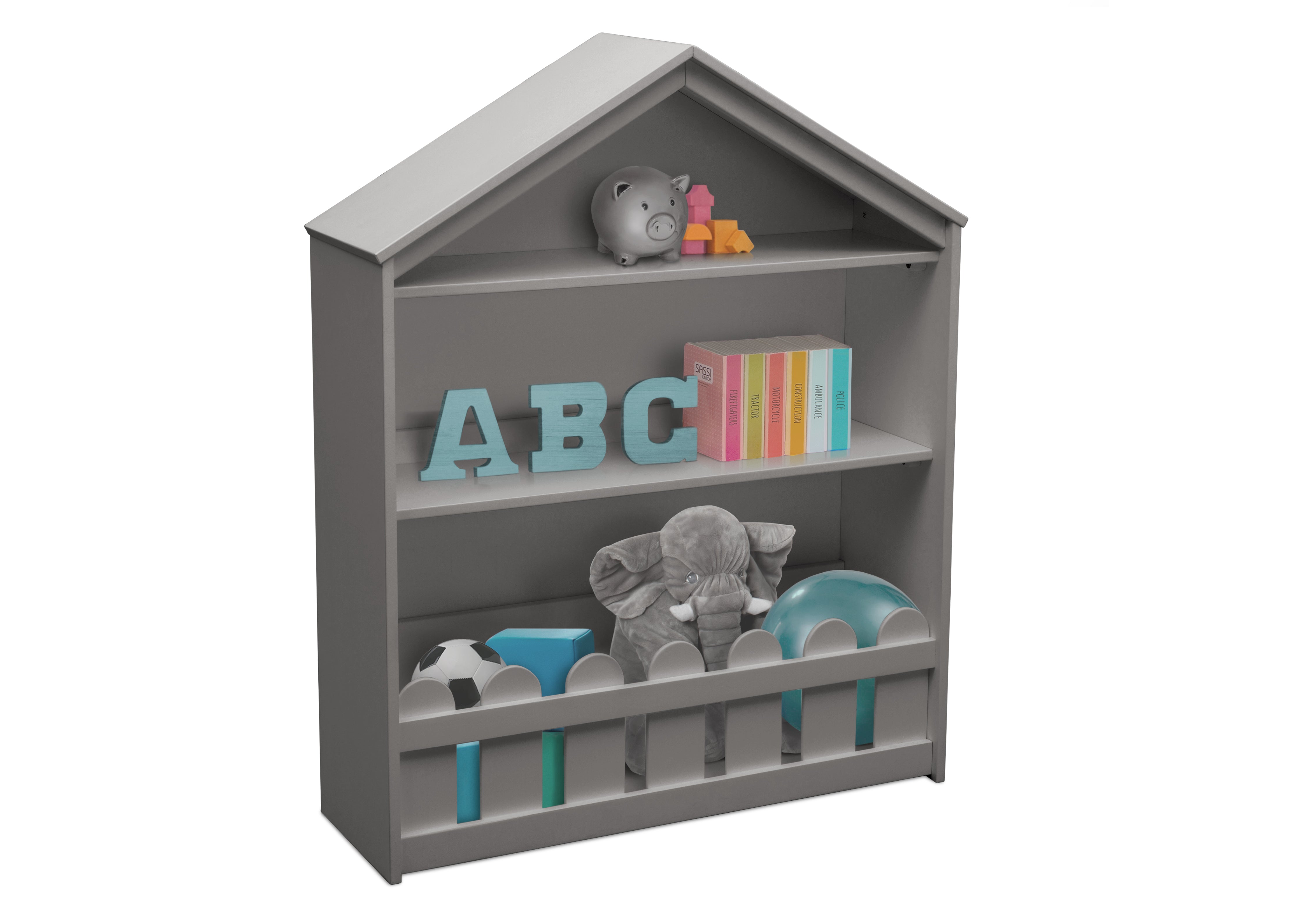 Happy Home Storage Bookcase - 5-Tier Wooden Bookshelf for Living Room, Bedroom & Office - Modern Organizer for Books, Toys & Decor - Perfect for Small Spaces & Home Organization