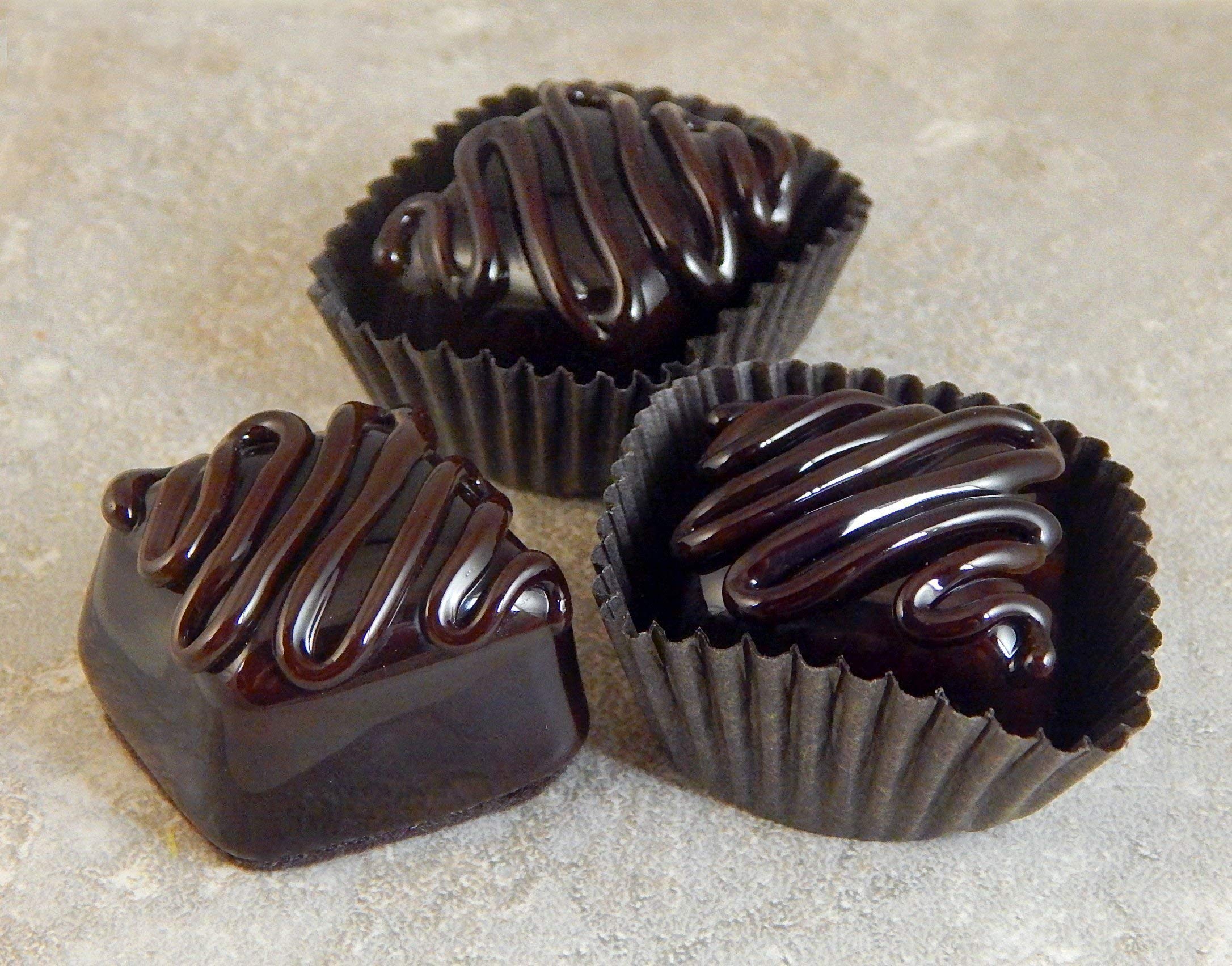 Premium Dark Chocolate Art Glass Candy Treats - Handcrafted Collectible Gourmet Gifts for Holidays, Birthdays & Special Occasions | Perfect for Dessert Tables, Party Favors & Luxury Gift Boxes