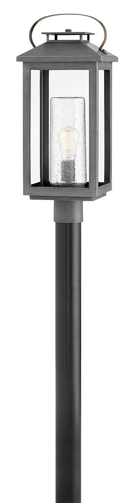 Atwater LED Post Top Light Fixture - Ash Bronze Finish - Outdoor Pier Mount Lighting for Patio, Garden & Driveway