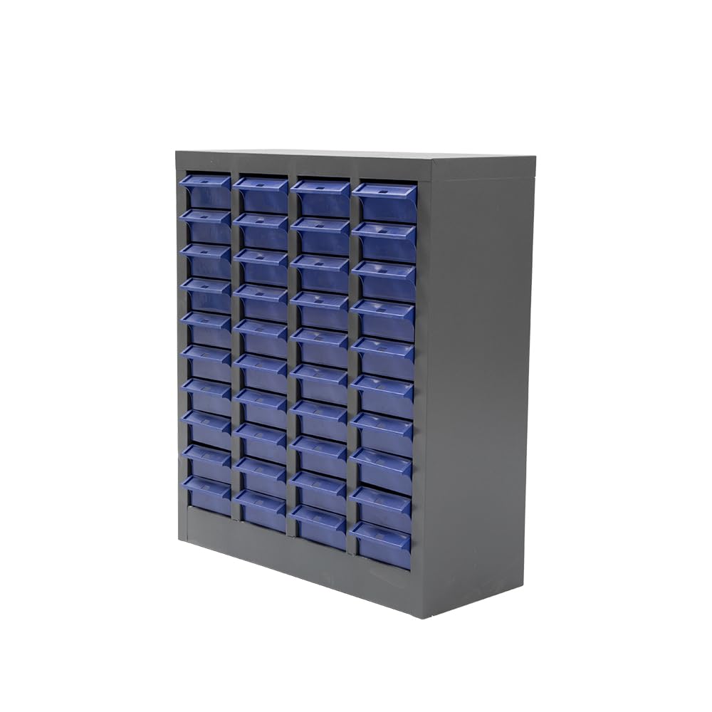 40-Drawer ABS Tool Storage Cabinet - Heavy Duty Bolt & Nut Organizer with Shelves for Hardware Parts - Perfect for Garage, Workshop, and DIY Tool Organization (Grey)