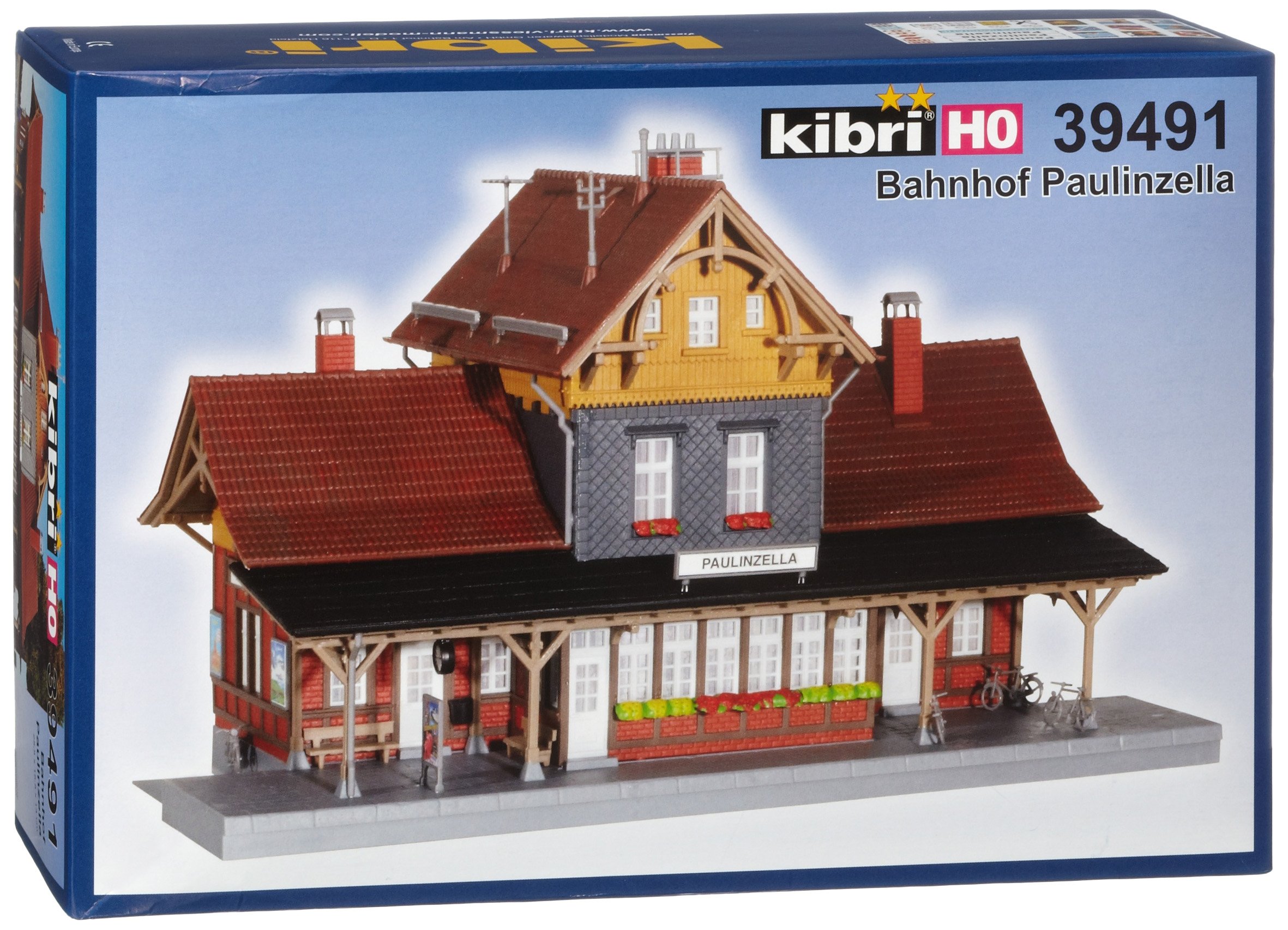 Kibri HO Scale Model Train Station Building - Realistic Miniature Railway Station for Model Train Layouts & Dioramas - Perfect for Train Enthusiasts & Collectors