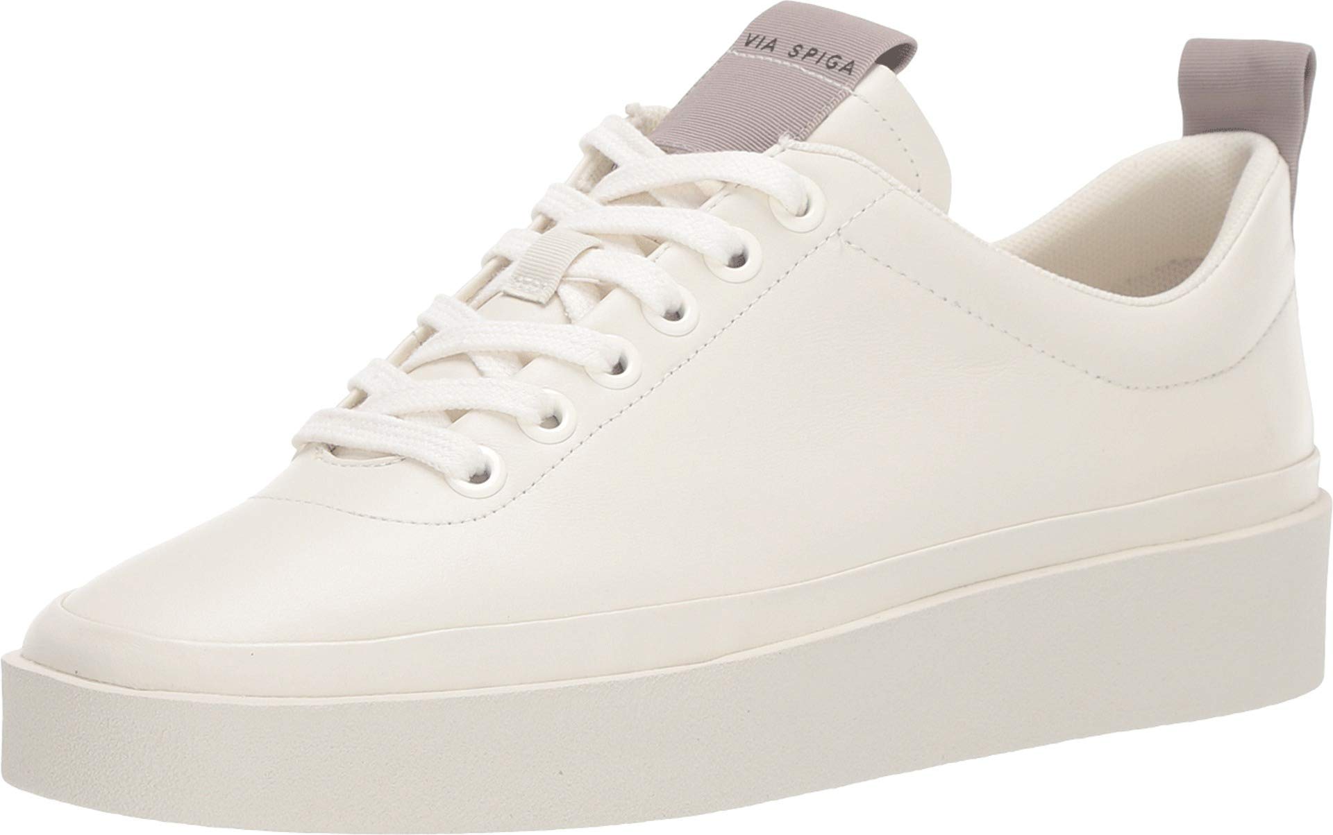 VIA SPIGA Women's Mae Platform Sneakers - Comfortable White Casual Shoes for Women Size 7 | Perfect for Walking, Work & Everyday Outfits
