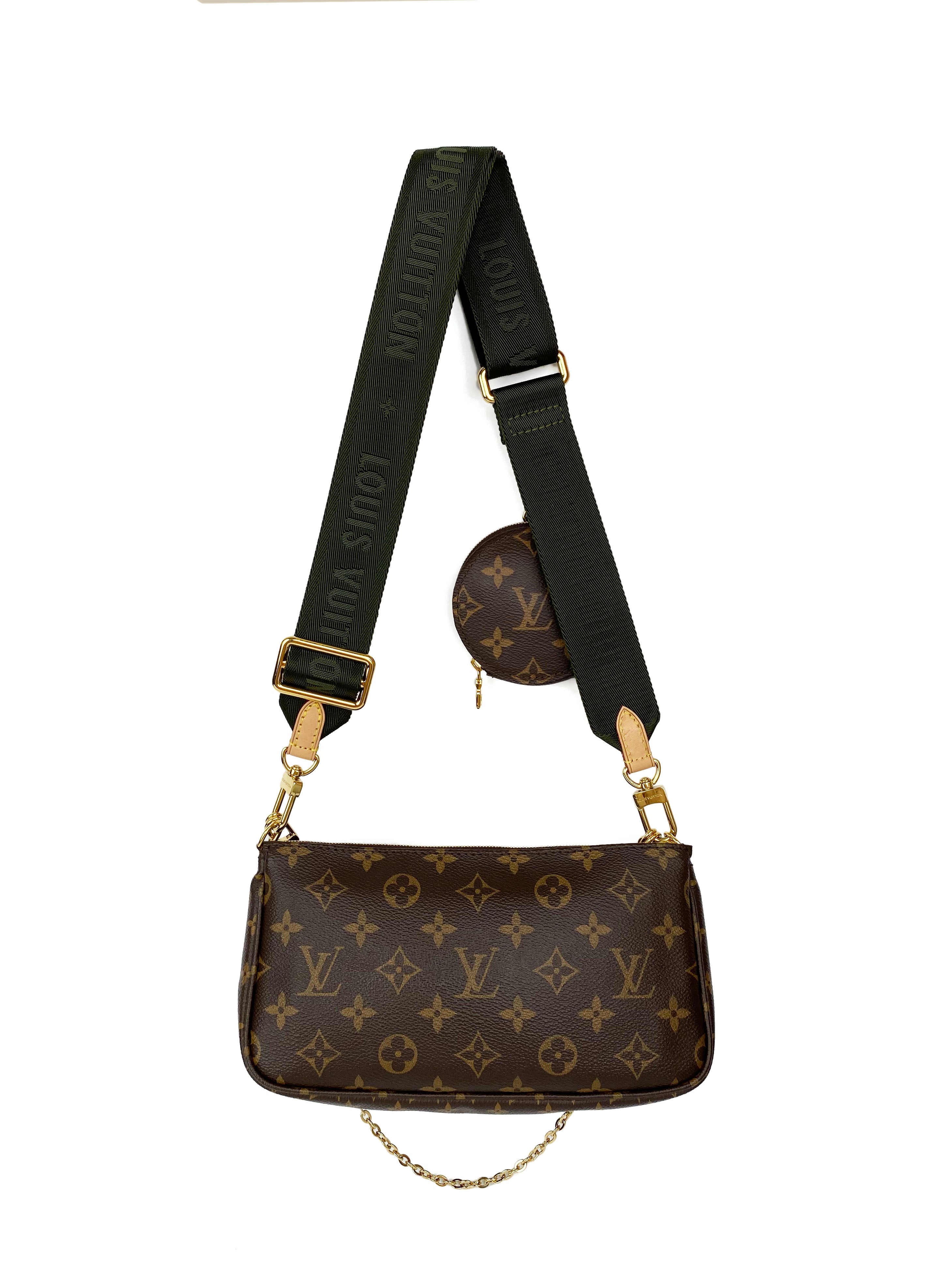 Authentic Louis Vuitton Khaki Multi Pochette Accessoires Crossbody Bag - Stylish & Versatile Designer Handbag for Women, Perfect for Daily Use, Travel & Special Occasions