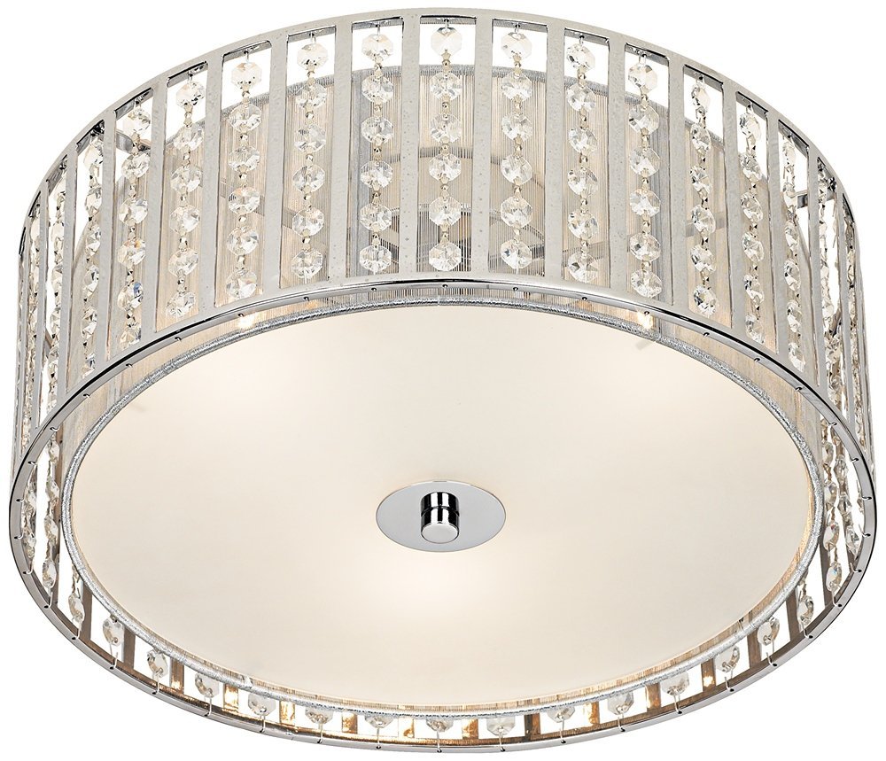 Possini Euro Modern Crystal Ceiling Light Fixture - 15 3/4