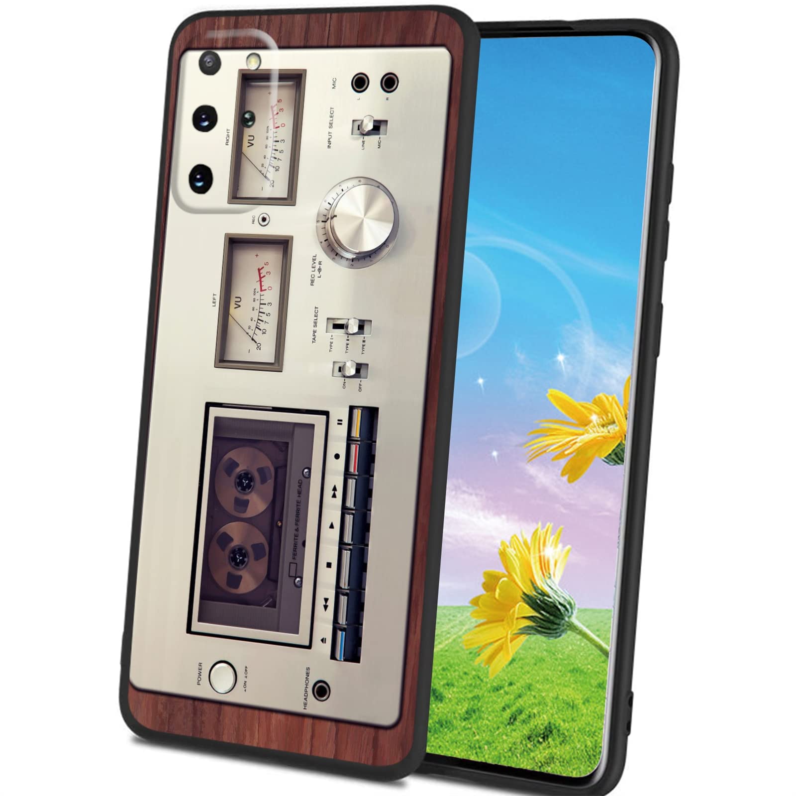 Retro Cassette Tape Case for Samsung Galaxy S20 Plus - Vintage 80s Music Mixtape Design Soft Silicone Protective Cover - Trendy Phone Case for Women & Men - Perfect for Music Lovers & 80s Nostalgia Fans