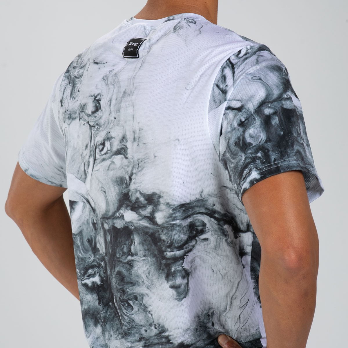 Men's Elite Running T-Shirt - Moisture Wicking Performance Workout Top for Men | White Hot Color | Gym, Jogging & Marathon Training Apparel