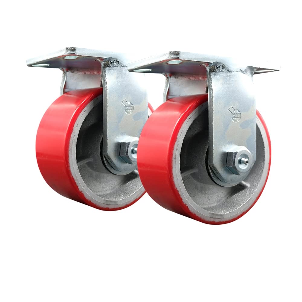 Go Mini's Replacement Caster Set for Moving & Portable Storage Containers - 2 Rigid Maintenance-Free Wheels - Durable Service Caster Brand | Ideal for Storage Units, Mobile Offices & Home Organization